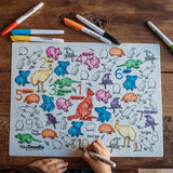 AUSSIE ANIMALS 123 Animal Theme Classic Colouring & Doodle Mat
