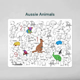 AUSSIE ANIMALS 123 Animal Theme Classic Colouring & Doodle Mat