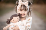 CECILLIA LINEN DOLL WITH BROWN HAIR
