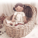 CECILLIA LINEN DOLL WITH BROWN HAIR