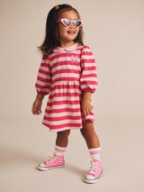 CHERRY PIE PUFF SLEEVE DRESS