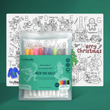 DECK THE HALLS ABC Classic Colouring & Doodle Mat