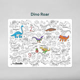 DINOROAR 123 Dinosaur Theme Classic Colouring & Doodle Mat