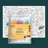 INTO THE WILD ABC Animal Theme Classic Colouring & Doodle Mat