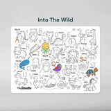 INTO THE WILD ABC Animal Theme Classic Colouring & Doodle Mat