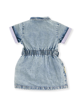 PASTEL POP PIPER DENIM BELTED DRESS