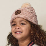 POM POM BEANIE - Blush Speckle