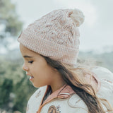 POM POM BEANIE - Blush Speckle