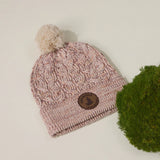 POM POM BEANIE - Blush Speckle