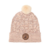 POM POM BEANIE - Blush Speckle