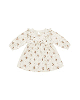 LONG SLEEVE RUFFLE V DRESS - Autumn Flora