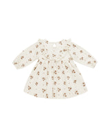 LONG SLEEVE RUFFLE V DRESS - Autumn Flora