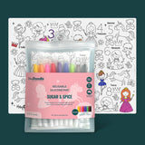 SUGAR AND SPICE 123 Princess Theme Classic Colouring & Doodle Mat