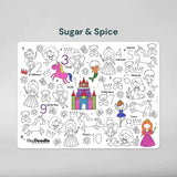 SUGAR AND SPICE 123 Princess Theme Classic Colouring & Doodle Mat