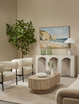 HUGHE LED FLICKERING PILLAR CANDLE - Rustic Green 7.5x7.5x10cm