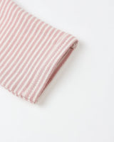 SIDE SNAP BODYSUIT + PANT SET - Rose Micro Stripe
