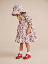 STRAWBERRY GARDEN TIERED SMOCK DRESS