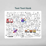 TOOT TOOT HONK ABC Vehicle Theme Classic Colouring & Doodle Mat