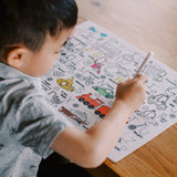 TOOT TOOT HONK ABC Vehicle Theme Classic Colouring & Doodle Mat