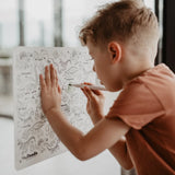 DINOROAR 123 Dinosaur Theme Classic Colouring & Doodle Mat