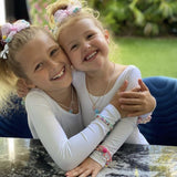 AQUA BLUE WITH POM POM AND PEARL Bracelet