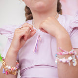 'C' PINK GLITTER INITAL Necklace