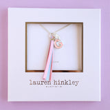 'G' PINK GLITTER INITAL Necklace