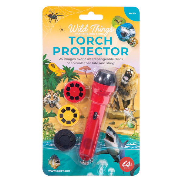 TORCH PROJECTOR - WILD THINGS THAT BITE AND STING RED