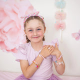 'M' PINK GLITTER INITAL Necklace