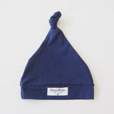 NAVY KNOTTED BEANIE