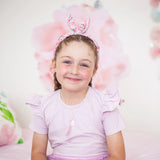 'Q' PINK GLITTER INITAL Necklace