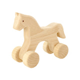 WOODEN PUSH ALONG HORSE - Abby