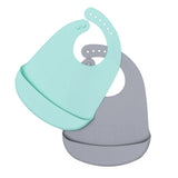 CATHCIE BIBS™ - Mint + Grey