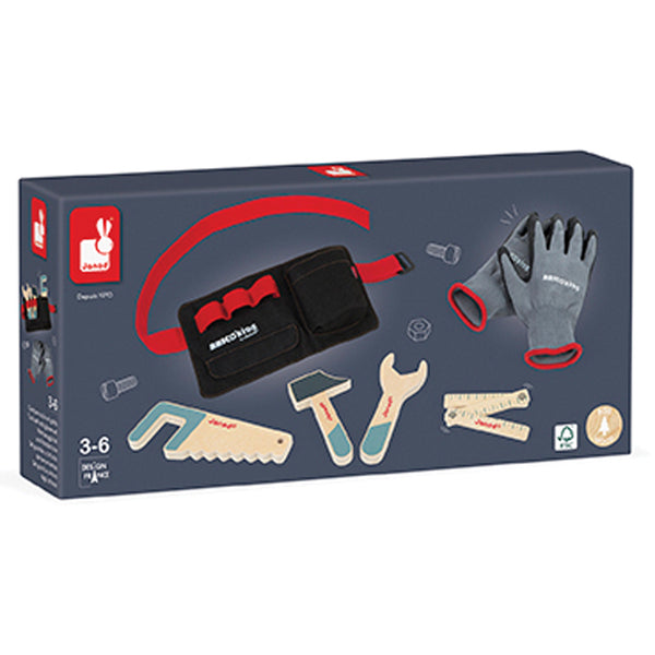 BRICOKIDS DIY TOOL BELT AND GLOVES SET