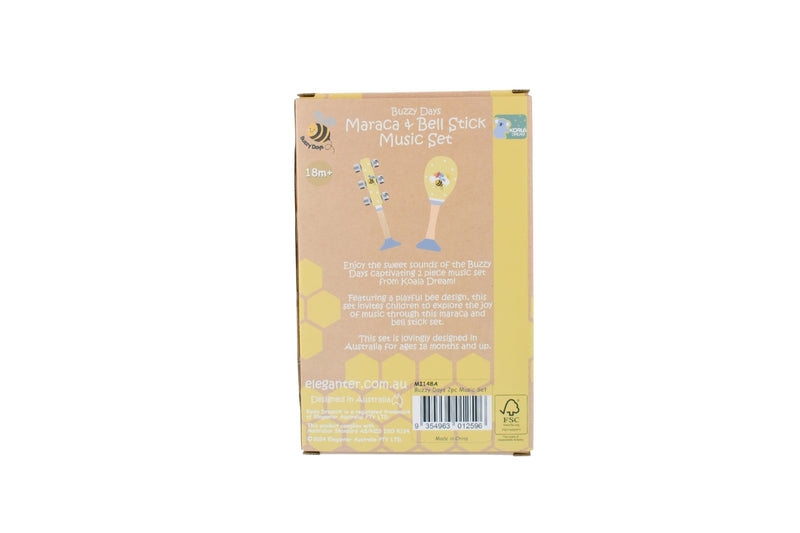 BUZZY DAYS BEE MARACA & BELLSTICK SET