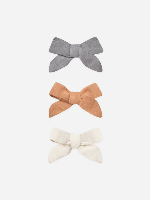 BOW CLIP SET - Lagoon, Melon, Ivory