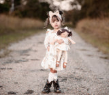 CECILLIA LINEN DOLL WITH BROWN HAIR