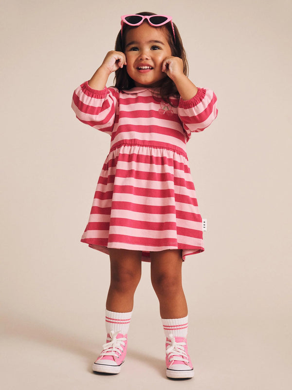 CHERRY PIE PUFF SLEEVE DRESS
