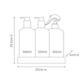 DISHWASHING LIQUID, HAND WASH & BENCH SPRAY + TRAY, PREMIUM KITCHEN TRIO
