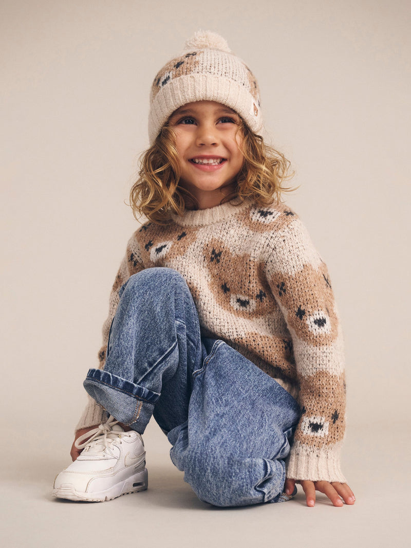 ECRU HUXBEAR KNIT BEANIE