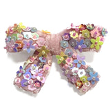FLORAL SEQUIN BOW CLIP