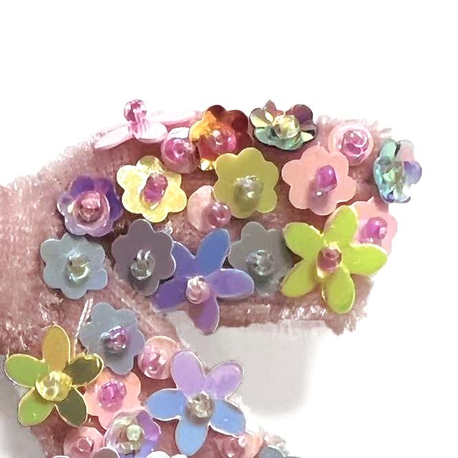 FLORAL SEQUIN BOW CLIP