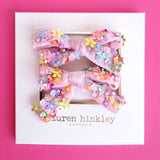 FLORAL SEQUIN BOW CLIP
