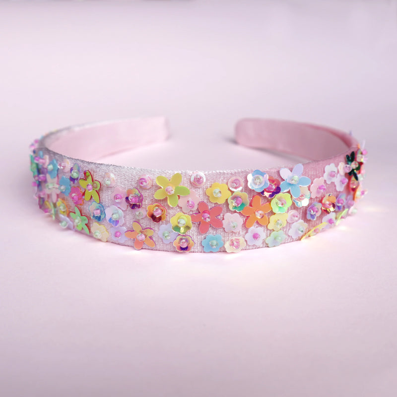 FLORAL SEQUIN HEADBAND
