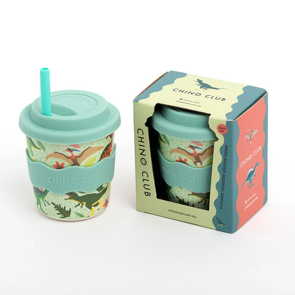 GREEN DINO KIDS KEEP CUP 8 oz