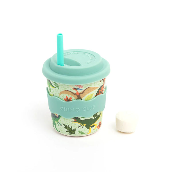 GREEN DINO KIDS KEEP CUP 8 oz