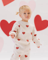 HEART KNIT PANTS - Natural