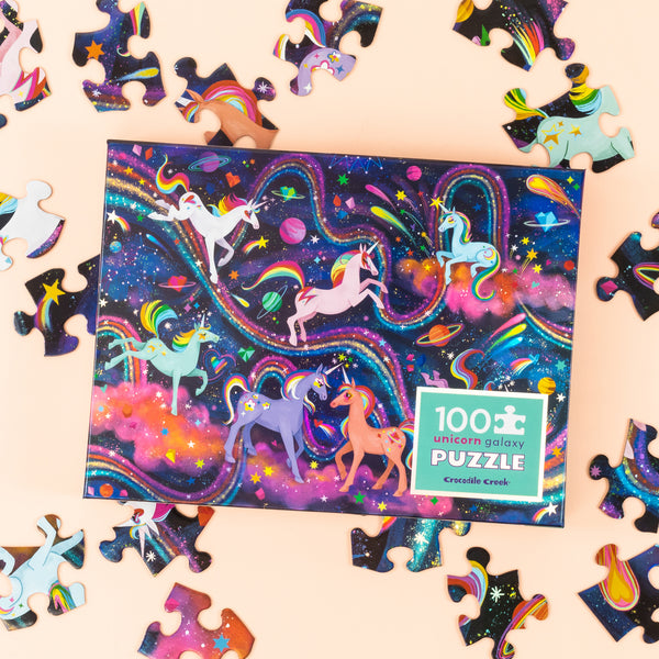 HOLOGRAPHIC PUZZLE 100 pc - Unicorn Galaxy