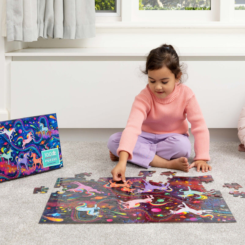 HOLOGRAPHIC PUZZLE 100 pc - Unicorn Galaxy