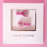 HOT PINK JEWEL FLOWER - Hair Clips